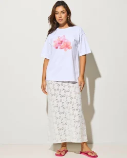 Outlet Meli French Lace Maxi Skirt Women Bottoms