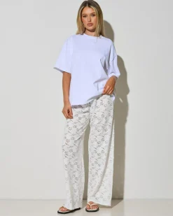 Bottoms*Ava And Ever Meli French Lace Pants White