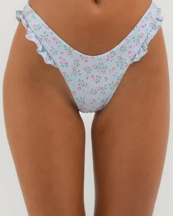 Bikinis*Kaiami Melrose Frill High Cut Bikini Bottom Blue/pink