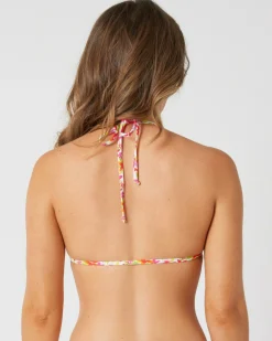 Bikinis*Topanga Melva Triangle Bikini Top White/multi