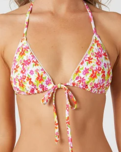 Bikinis*Topanga Melva Triangle Bikini Top White/multi