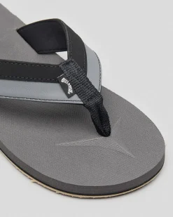 Flip Flops & Sandals*Billabong Mens' All Day Impact Thongs Charcoal
