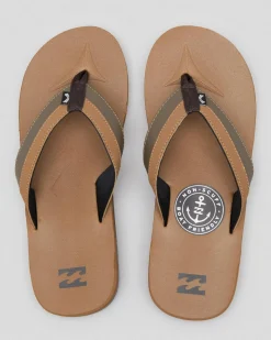 Flip Flops & Sandals*Billabong Mens' All Day Impact Thongs Camel