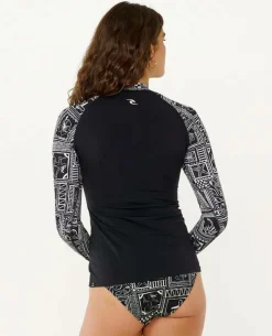 Rash Vests*Rip Curl Mermaid Beach Long Sleeve UPF Rash Vest Black