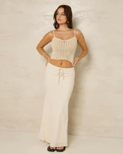 Tops*Mooloola Mermaid Crochet Top Sand