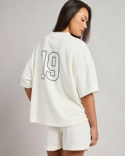 Sets|Tops*Champion Mesh Sport Jersey Ivory White