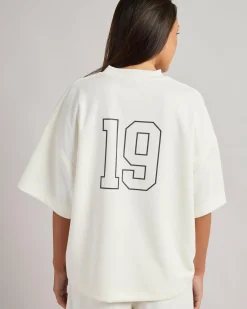 Sets|Tops*Champion Mesh Sport Jersey Ivory White
