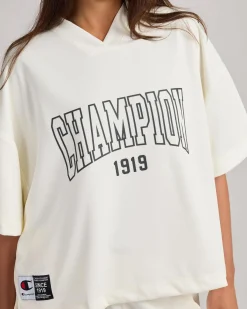 Sets|Tops*Champion Mesh Sport Jersey Ivory White
