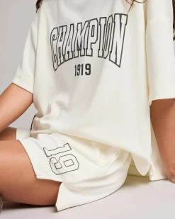 Sets|Tops*Champion Mesh Sport Jersey Ivory White