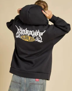 Hot Messenger Zip Front Hoodie Women Jumpers & Hoodies|Jackets & Coats