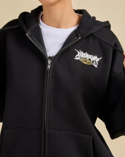 Hot Messenger Zip Front Hoodie Women Jumpers & Hoodies|Jackets & Coats