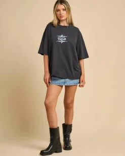 Clearance Metal And Mayhem Oversized T-Shirt Women Tops