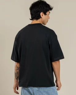 Tops & T-Shirts*Thrills Metamorphic Daze Box Fit Oversize Short T-Shirt Washed Black