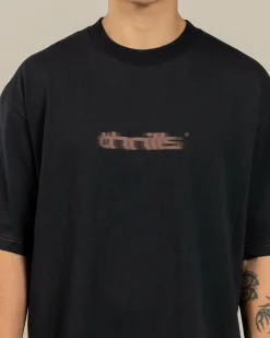 Tops & T-Shirts*Thrills Metamorphic Daze Box Fit Oversize Short T-Shirt Washed Black