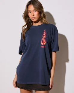 Hot Meteor Box Fit T-Shirt Women Tops