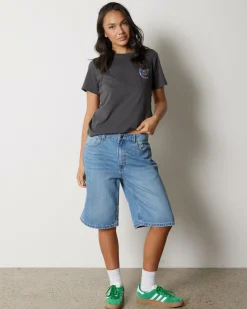 Tops*Santa Cruz MFG Dot Fade Short Sleeved T-Shirt Washed Black