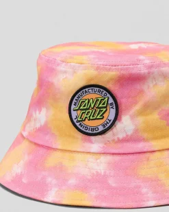 Headwear*Santa Cruz MFG Retro Dot Bucket Hat Ginger Tie Dye