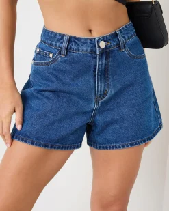 Denim|Bottoms*DESU Miami Denim Shorts Heritage Dark Blue
