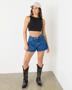 Denim|Bottoms*DESU Miami Denim Shorts Heritage Dark Blue