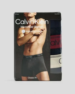 Underwear & Sleepwear*Calvin Klein Micro Stretch Boxer Briefs 3 Pack Black W/ Black/syrah/cocoon