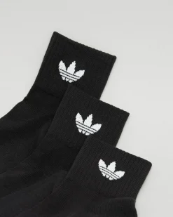 Socks*adidas Mid Ankle Socks 3 Pack Black
