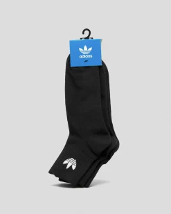 Socks*adidas Mid Ankle Socks 3 Pack Black