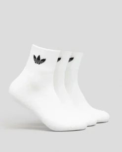 Socks*adidas Mid Ankle Socks 3 Pack White/white/black