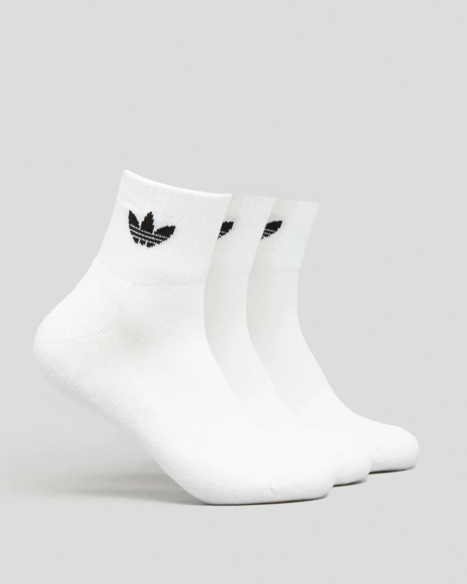 Socks*adidas Mid Ankle Socks 3 Pack White/white/black