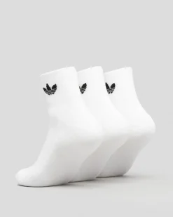 Socks*adidas Mid Ankle Socks 3 Pack White/white/black