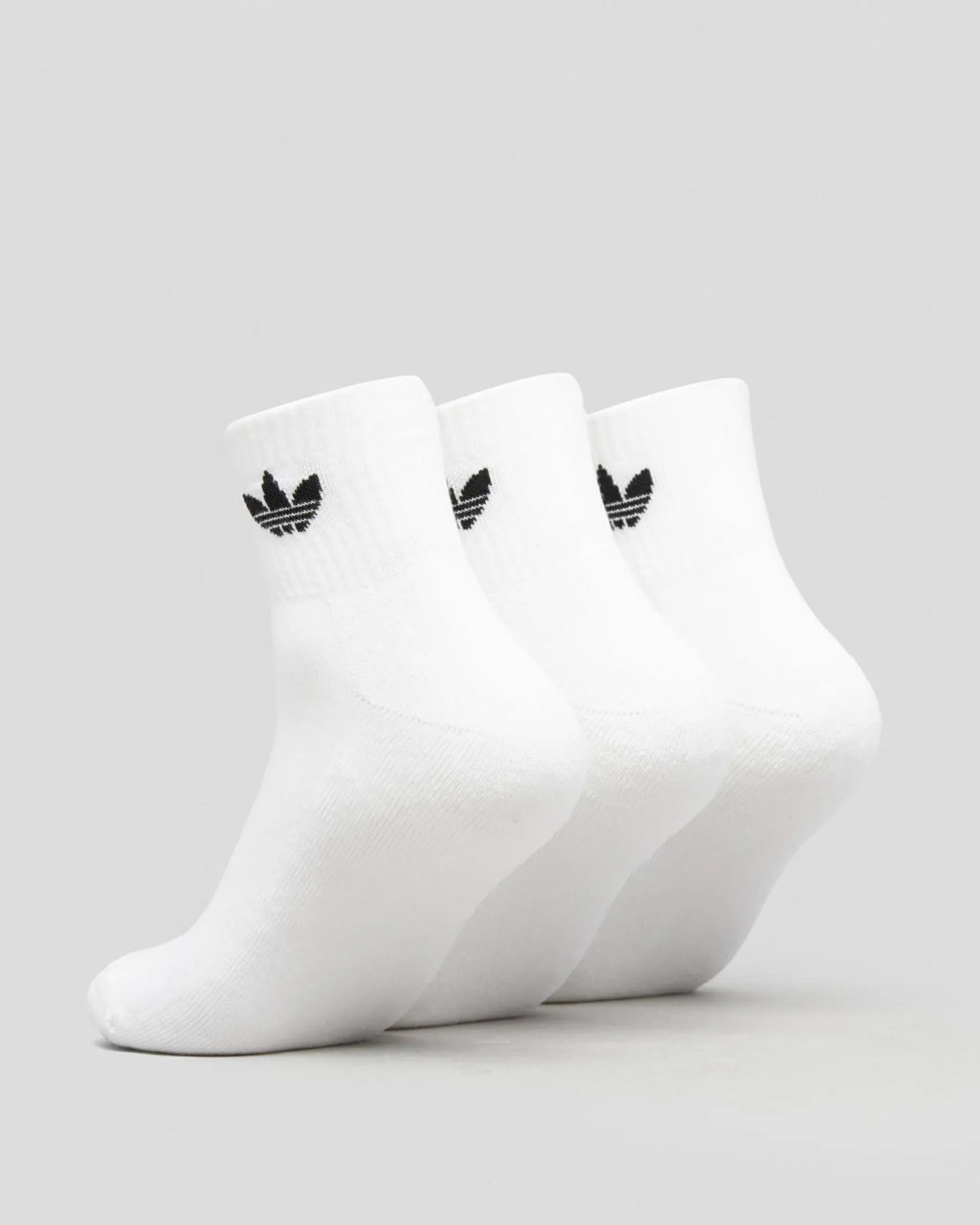Socks*adidas Mid Ankle Socks 3 Pack White/white/black