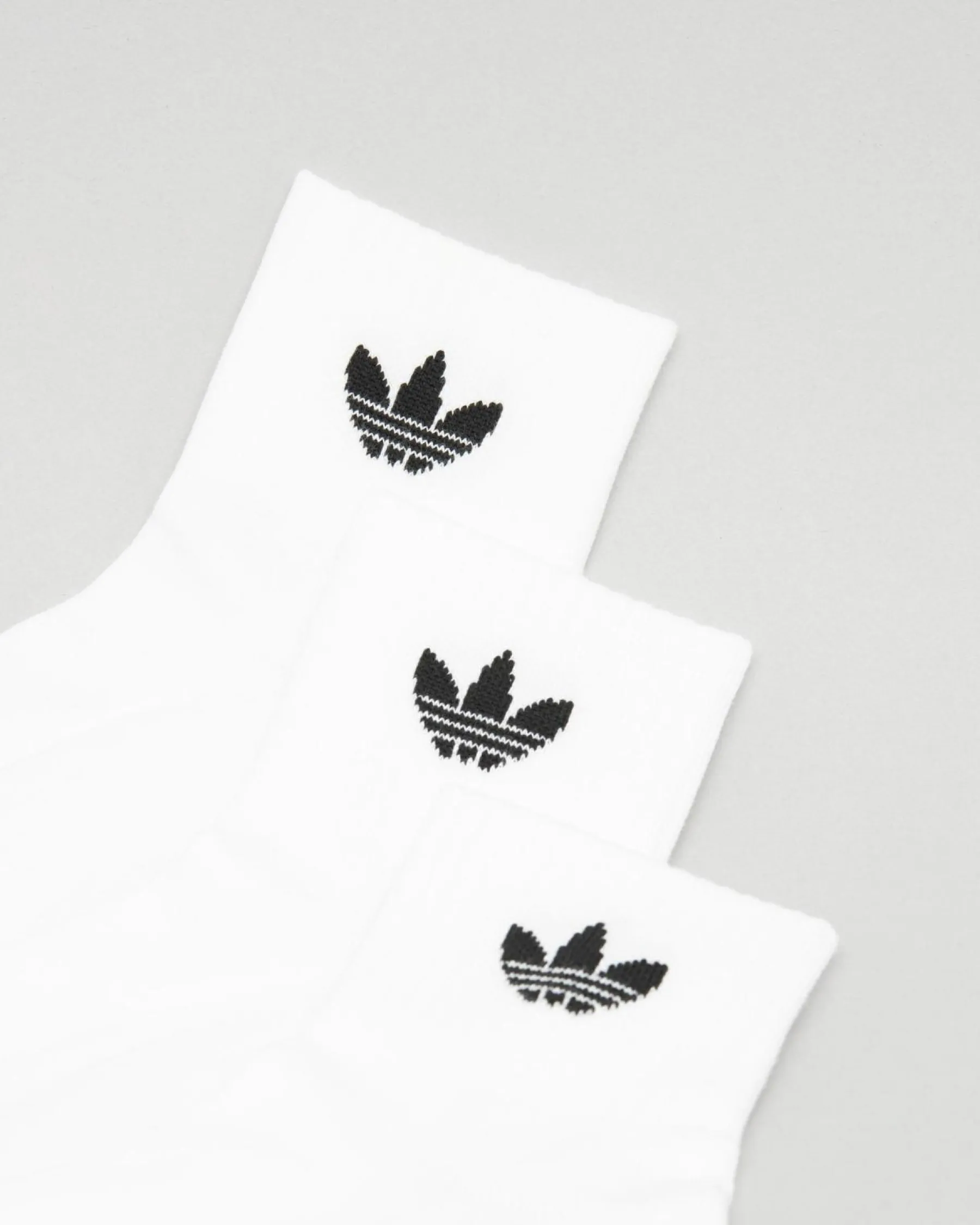 Socks*adidas Mid Ankle Socks 3 Pack White/white/black