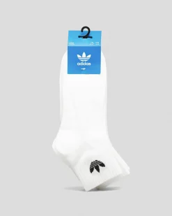 Socks*adidas Mid Ankle Socks 3 Pack White/white/black