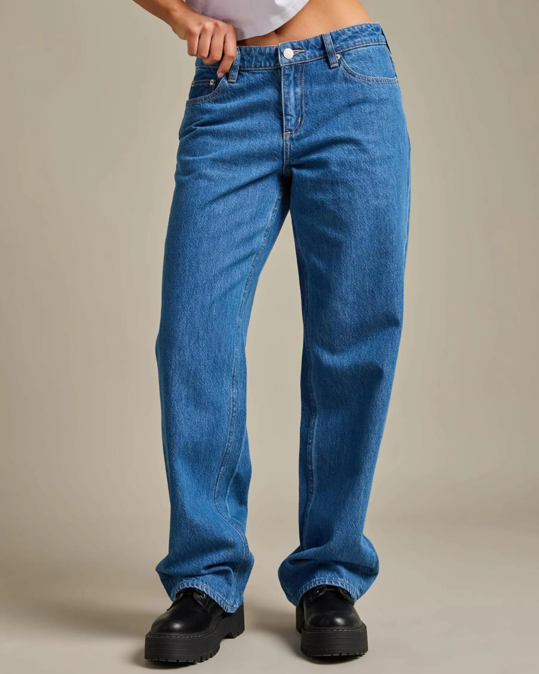 Online Mid Baggy Jeans Women Denim|Bottoms
