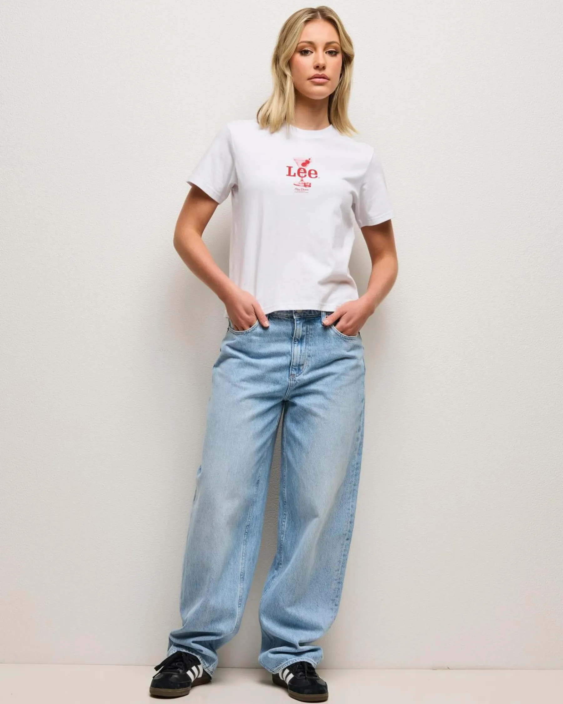 Denim|Bottoms*Lee Mid Baggy Taper Jeans Concrete Blue