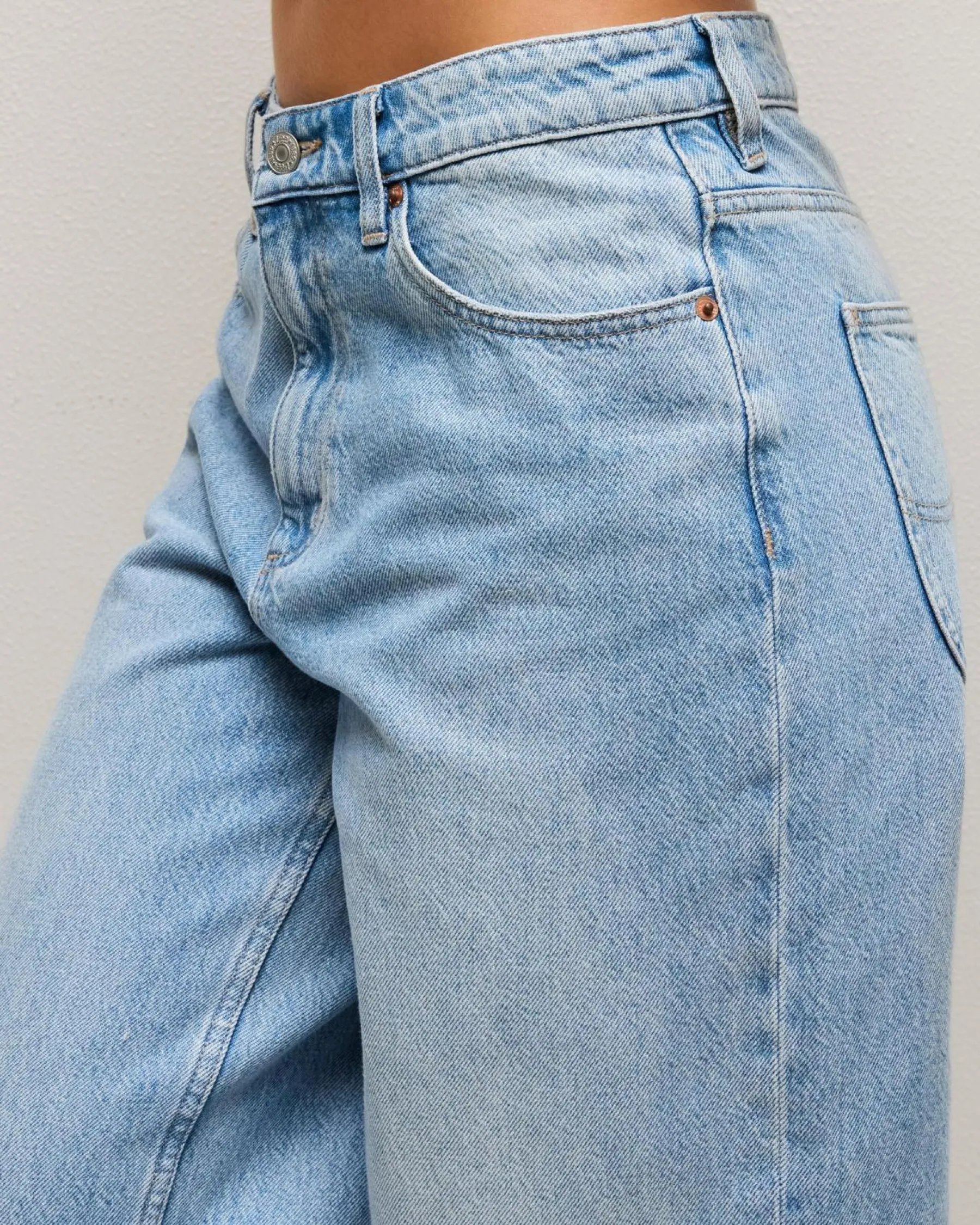 Denim|Bottoms*Lee Mid Baggy Taper Jeans Concrete Blue