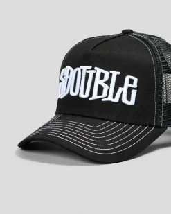 Headwear*S-Double Mid Block Trucker Black