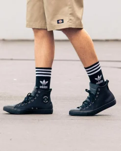 Socks*adidas Mid Cut Crew Socks 3 Pack Black/white