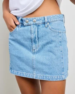 Outlet Mid Mini Moto Skirt Women Denim|Bottoms