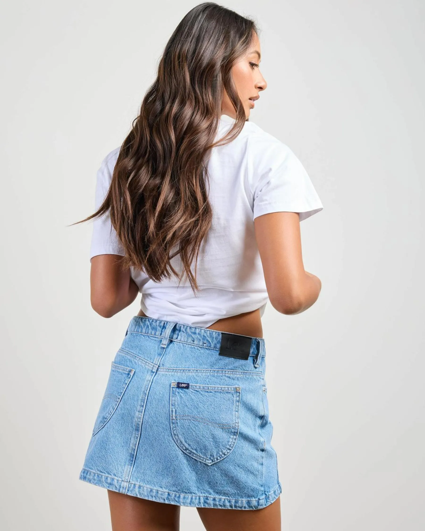 Outlet Mid Mini Moto Skirt Women Denim|Bottoms