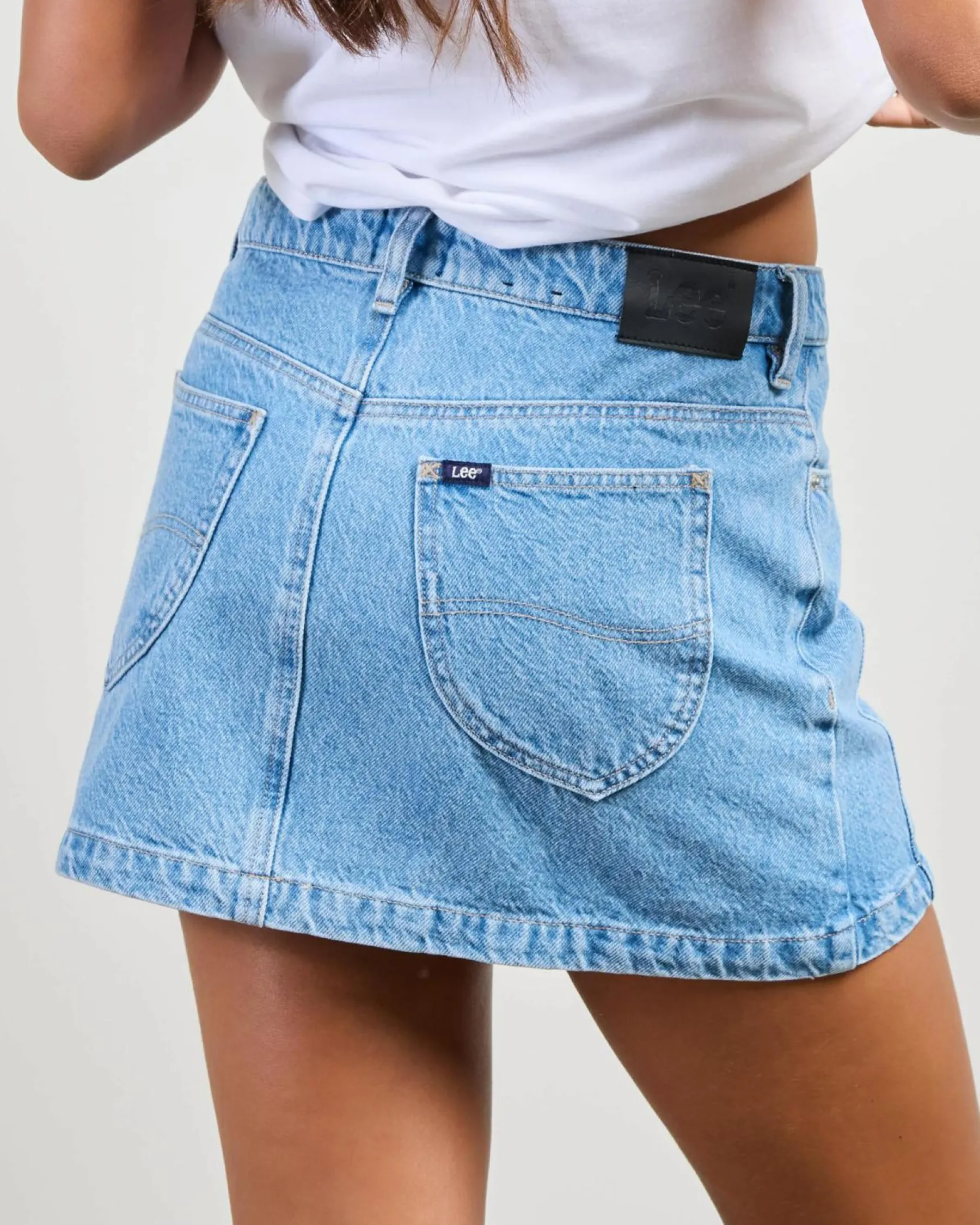 Outlet Mid Mini Moto Skirt Women Denim|Bottoms