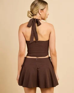 Sets|Tops*Mooloola Miki Halter Top Espresso