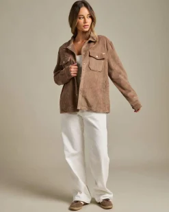 Jackets & Coats*Ava And Ever Mila Cord Shacket Milk Choc