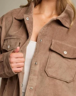 Jackets & Coats*Ava And Ever Mila Cord Shacket Milk Choc