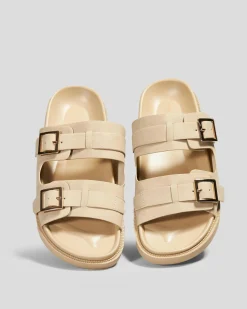 Slides*Ava And Ever Milan Slide Sandals Stone