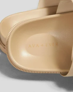 Slides*Ava And Ever Milan Slide Sandals Stone