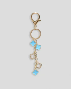 Gifts & Novelty|Gifts & Novelty*Karyn In LA Milla Clover Bag Charm Gold/blue