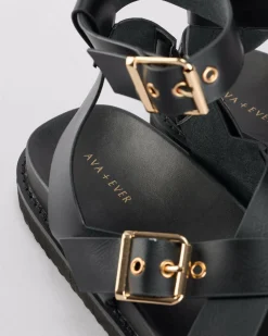 Sandals*Ava And Ever Millie Slide Sandals Black