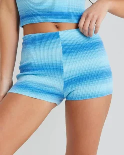 Sets|Bottoms*Mooloola Milly Bike Shorts Blue Stripe