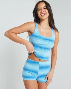 Sets|Bottoms*Mooloola Milly Bike Shorts Blue Stripe