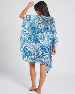 Beach Covers & Overswim*Kaiami Mimosa Kaftan Cover Up Blue